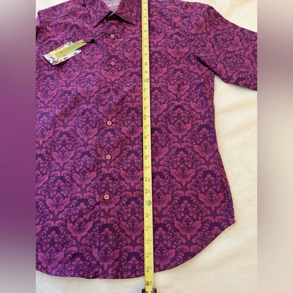 Robert Graham Bayview Classic Fit Shirt Mens Small Raspberry Paisley Button NWT - Picture 7 of 8
